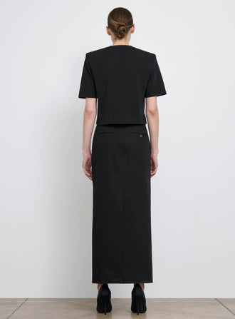 Crop Shoulder Pad T-Shirt