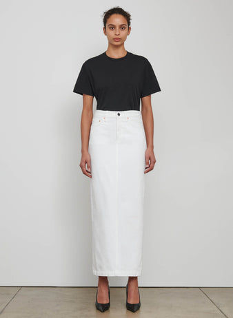Denim Column Skirt