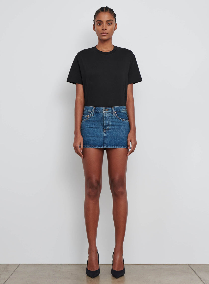 Denim Micro Mini Skirt