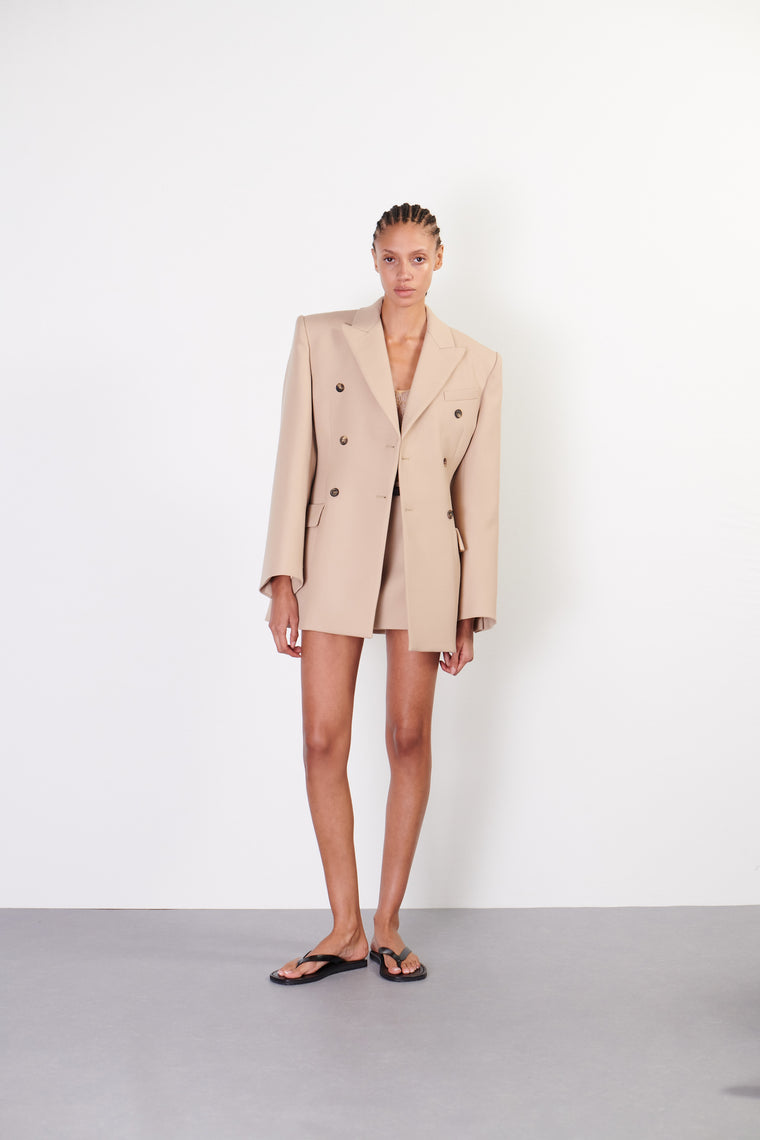 Double Breasted Contour Blazer