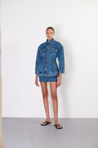 Denim Micro Mini Skirt