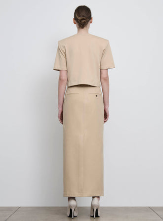 Crop Shoulder Pad T-Shirt