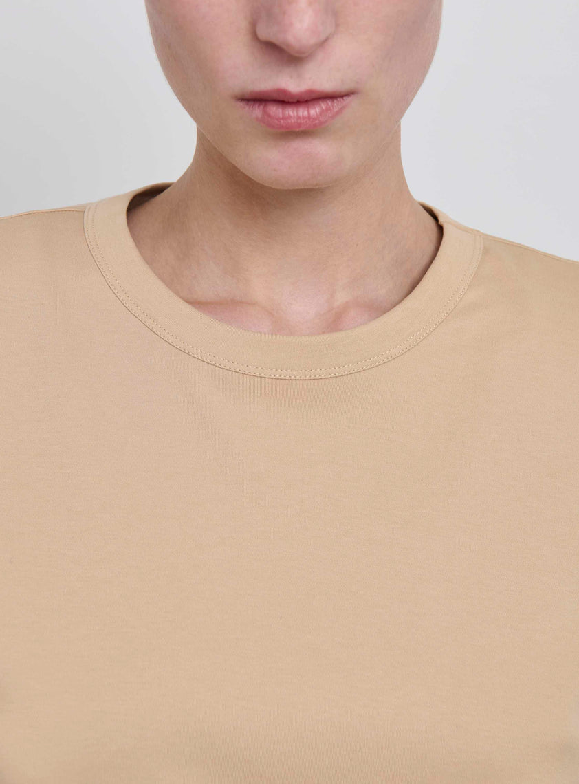 Crop Shoulder Pad T-Shirt