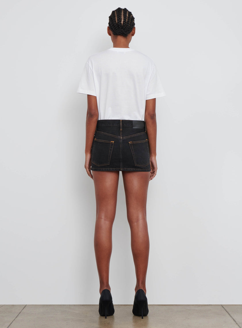 Denim Micro Mini Skirt