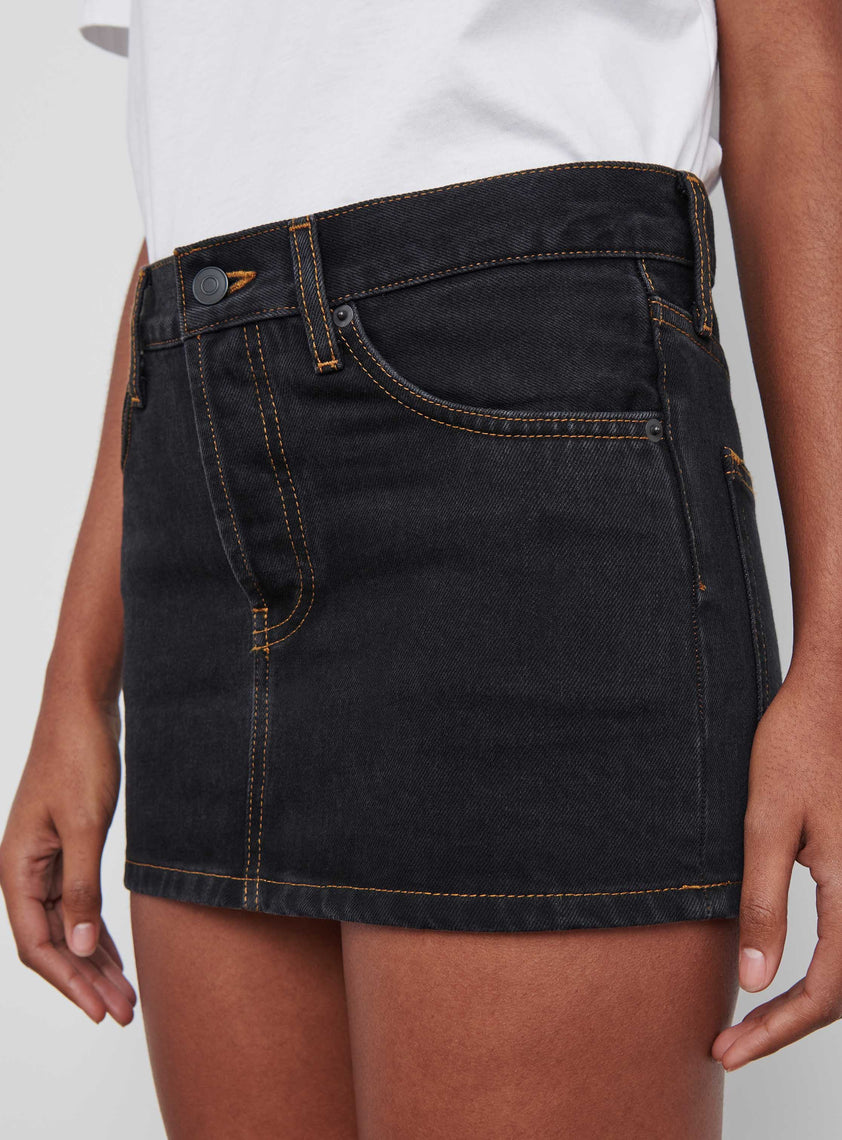 Denim Micro Mini Skirt