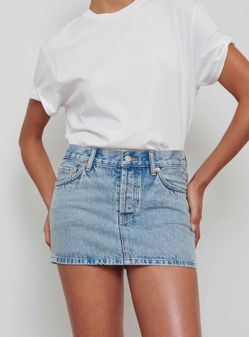 Denim Micro Mini Skirt
