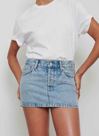 Denim Micro Mini Skirt