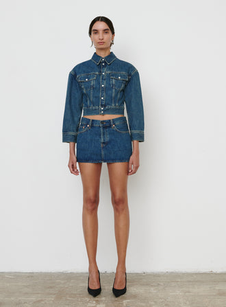 Denim Micro Mini Skirt