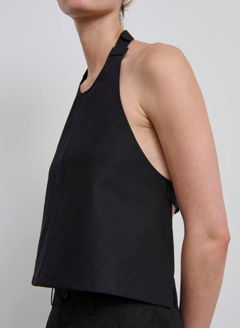 Drill Backless Halter Top