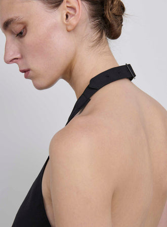 Drill Backless Halter Top