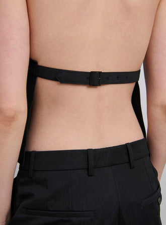 Drill Backless Halter Top