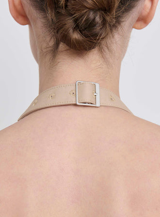 Drill Backless Halter Top