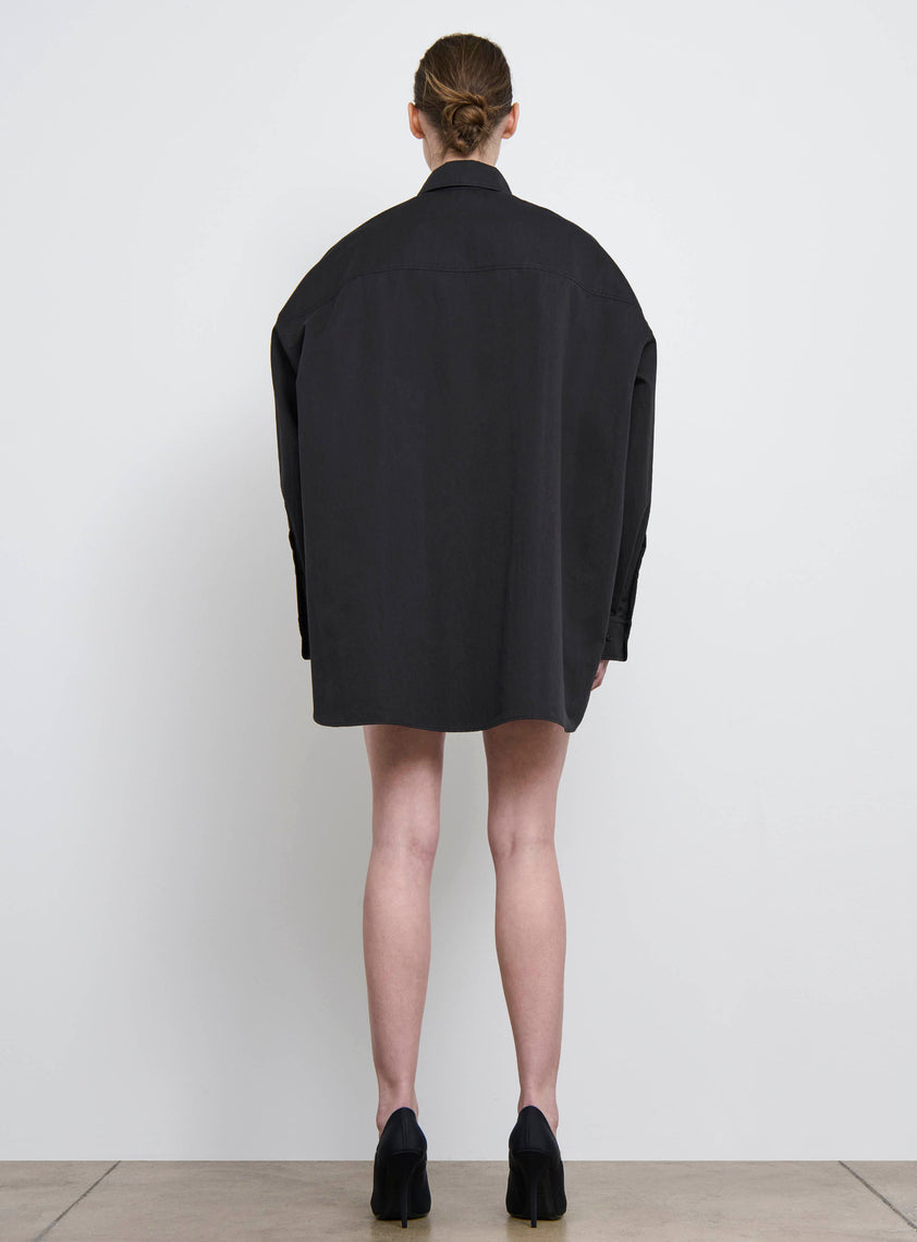 Drill Shirt Dress Mini