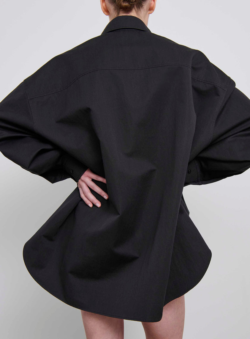 Drill Shirt Dress Mini