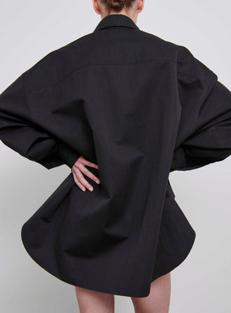 Drill Shirt Dress Mini