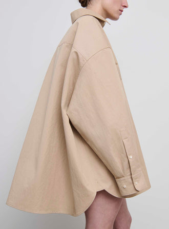 Drill Shirt Dress Mini