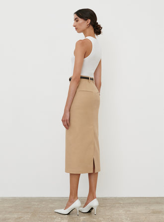 Drill Midi Skirt