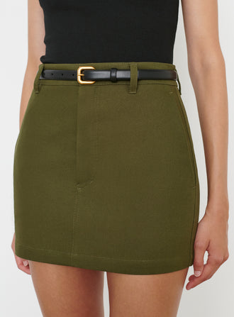 Drill Mini Skirt