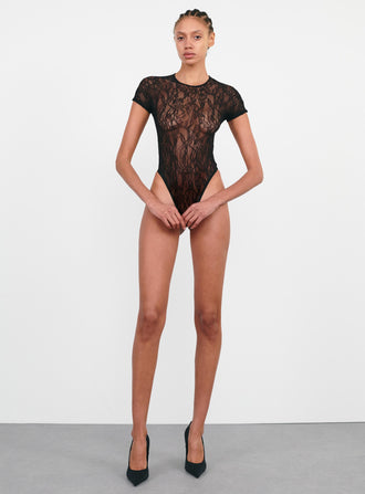 Lace Cap Sleeve Bodysuit