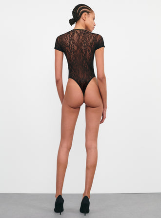 Lace Cap Sleeve Bodysuit
