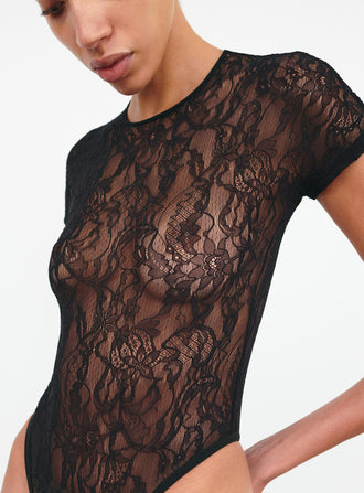 Lace Cap Sleeve Bodysuit