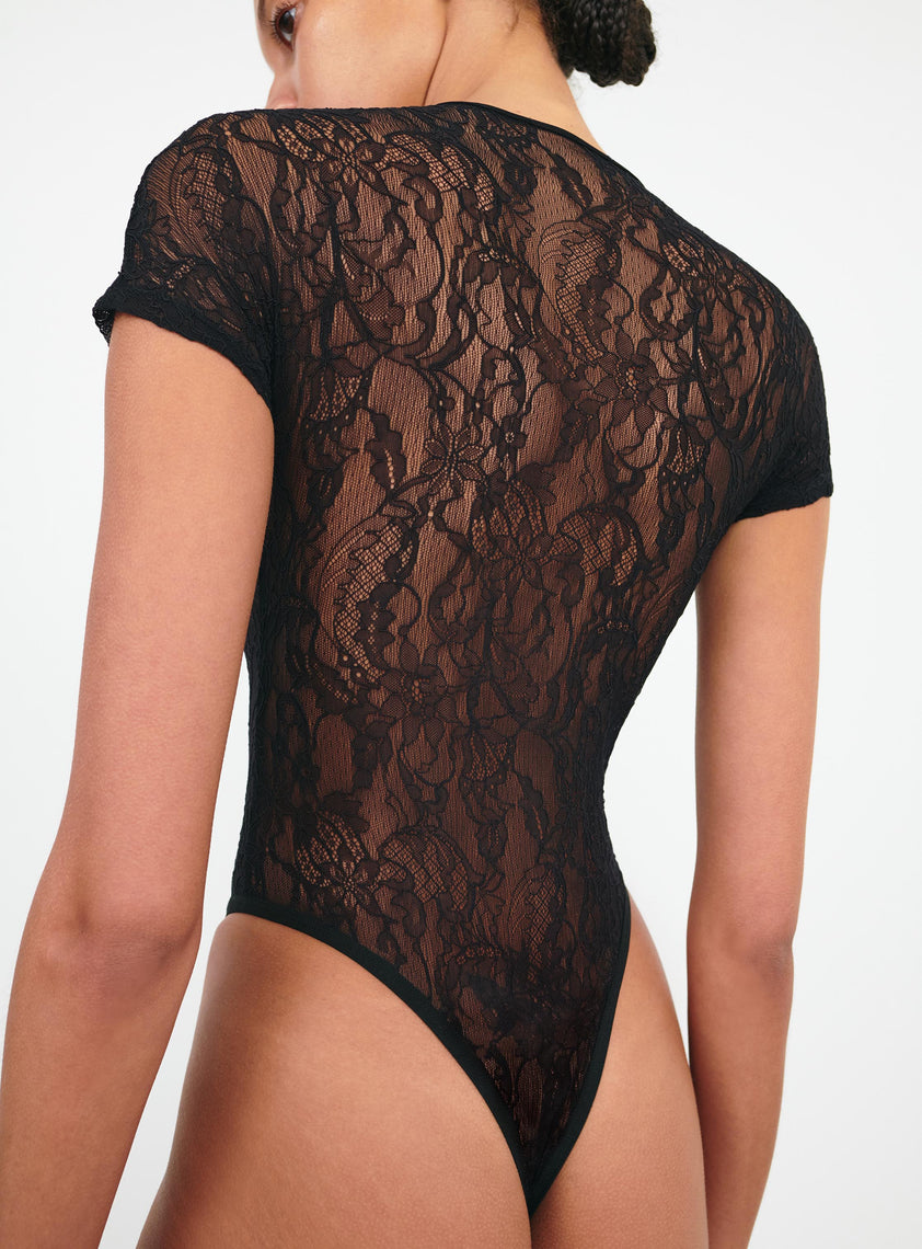 Lace Cap Sleeve Bodysuit