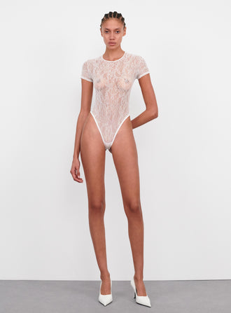 Lace Cap Sleeve Bodysuit