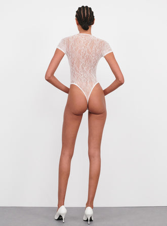 Lace Cap Sleeve Bodysuit