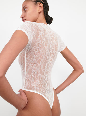 Lace Cap Sleeve Bodysuit