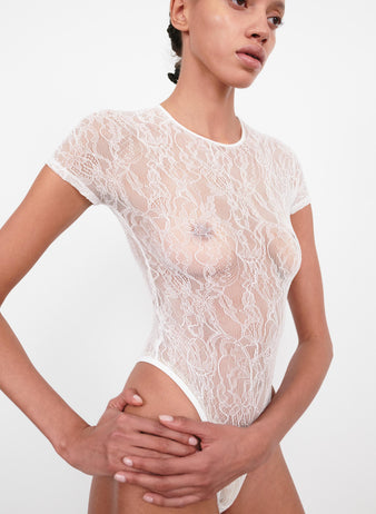 Lace Cap Sleeve Bodysuit
