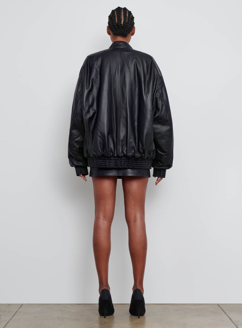 Leather Bomber Jacket
