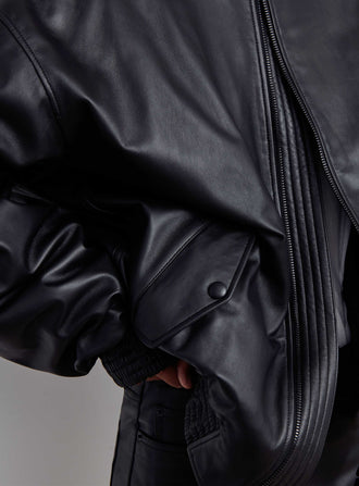 Leather Bomber Jacket
