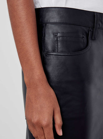 Leather Column Skirt