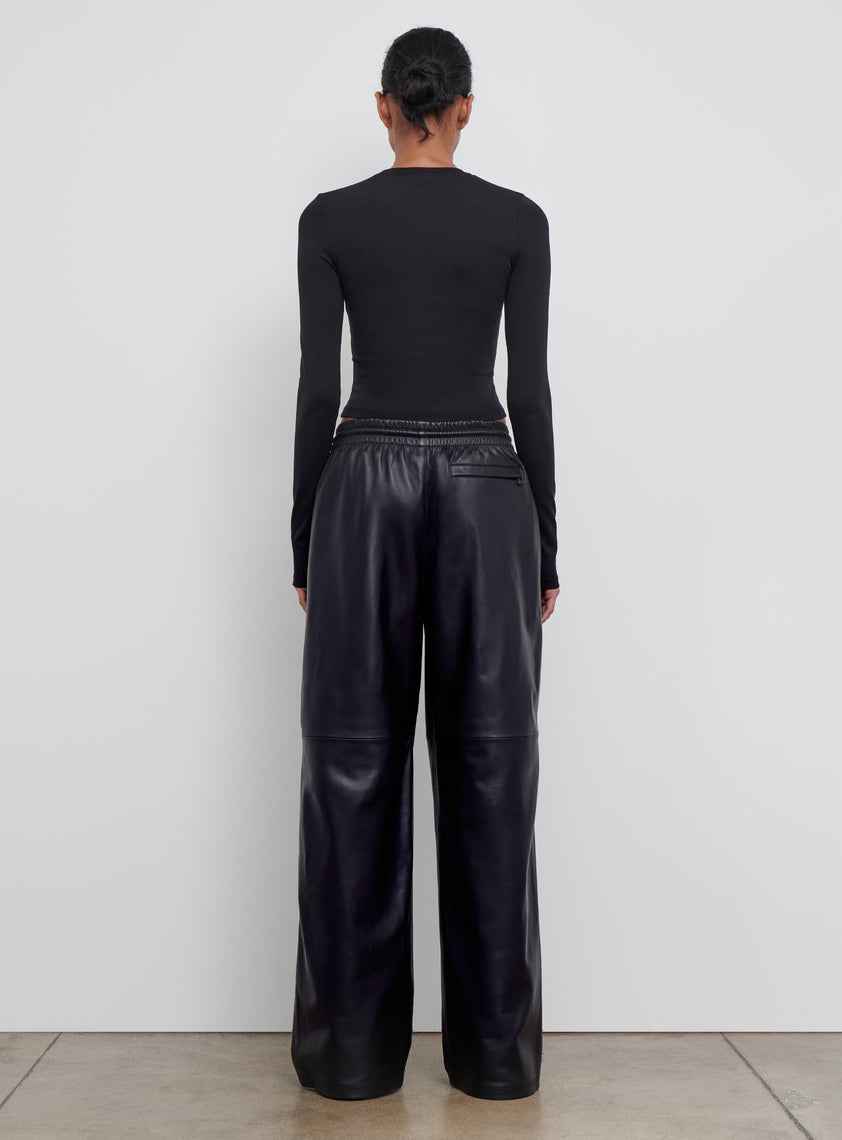 Leather Track Pant