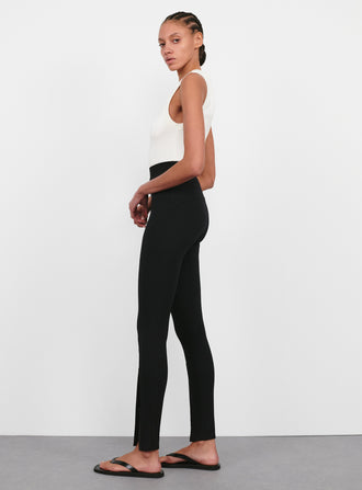 Opaque Front Zip Legging