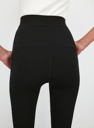 Opaque Front Zip Legging