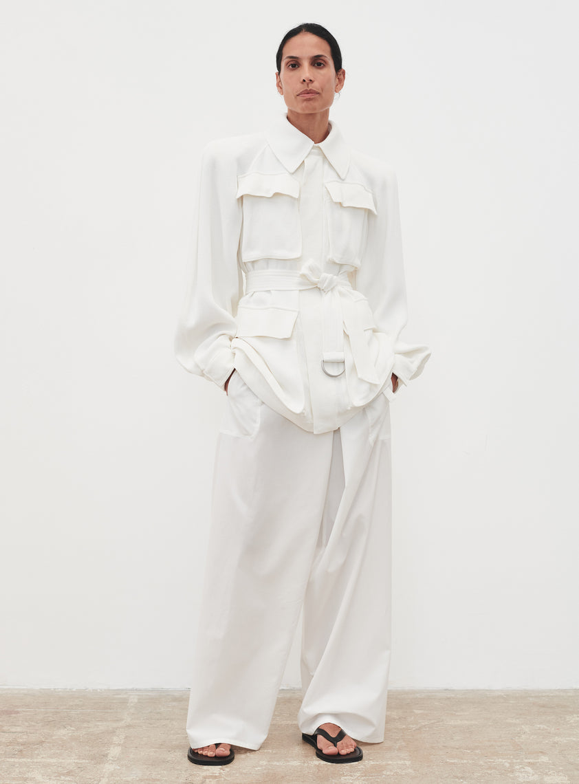 Crepe Safari Jacket