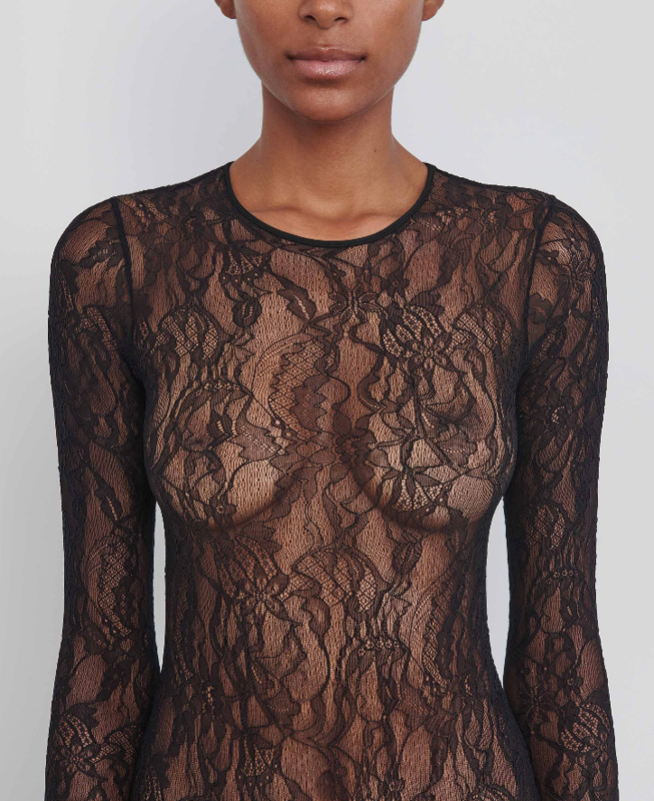 High Cut Lace Bodysuit