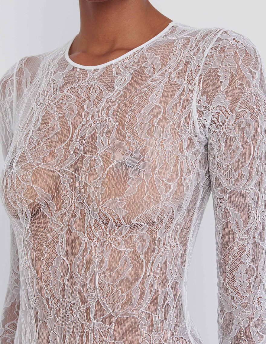 High Cut Lace Bodysuit