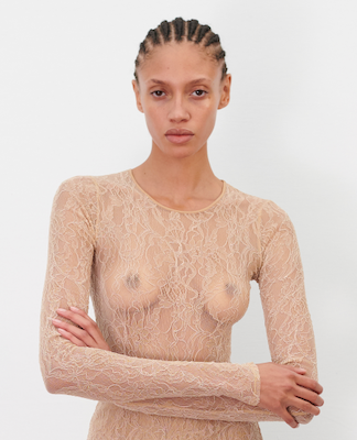 High Cut Lace Bodysuit