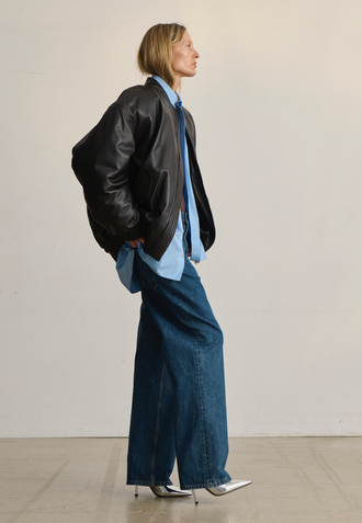 Leather Bomber Jacket