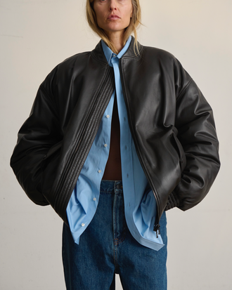 Leather Bomber Jacket