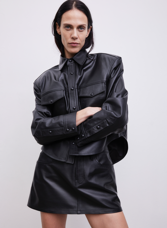 Leather Micro Mini Skirt