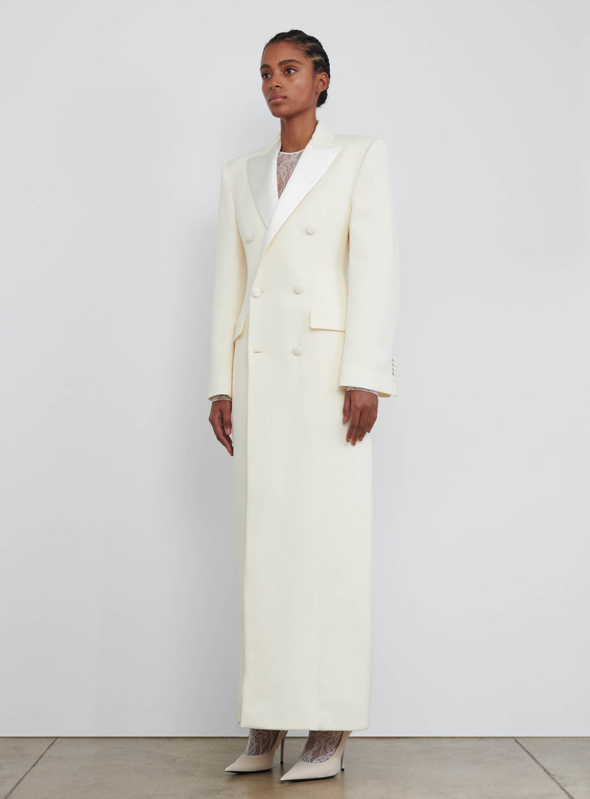 Sculpted Coat Dress Off White / S