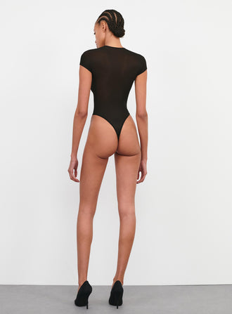 Sheer Cap Sleeve Bodysuit