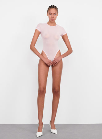 Sheer Cap Sleeve Bodysuit