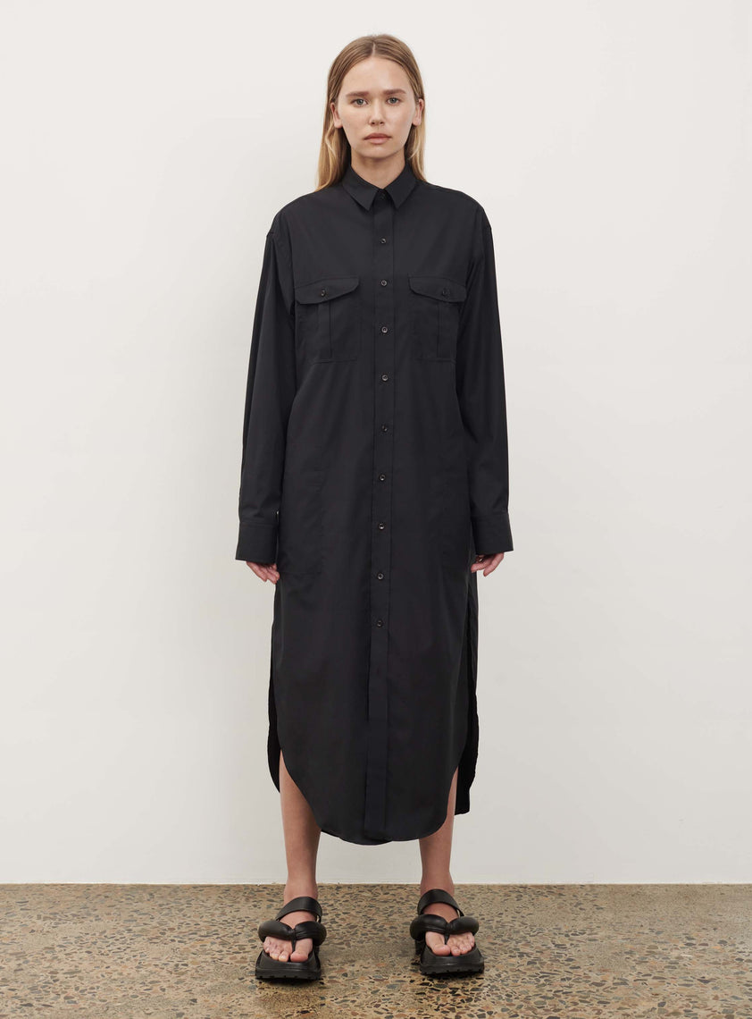 wardrobe nyc shirt dress WARDROBE.NYC Oversized cotton-poplin maxi shirt dress