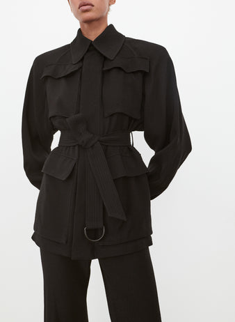 Crepe Safari Jacket