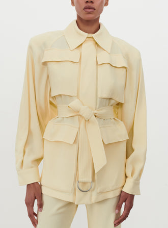 Crepe Safari Jacket