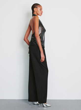 Metallic Halter Blouse